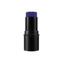 Black makeup stick with blue cap on a white background