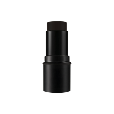 Black makeup stick on a white background
