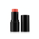 Black lipstick with red shade on a white background